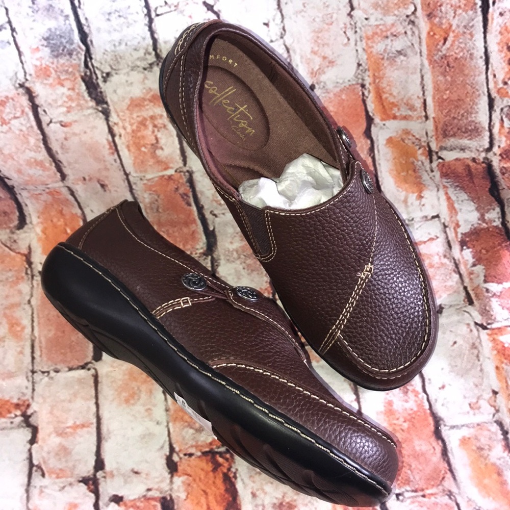6.5W Wide CLARKS ASHLAND LANE BROWN NEW $94 retail